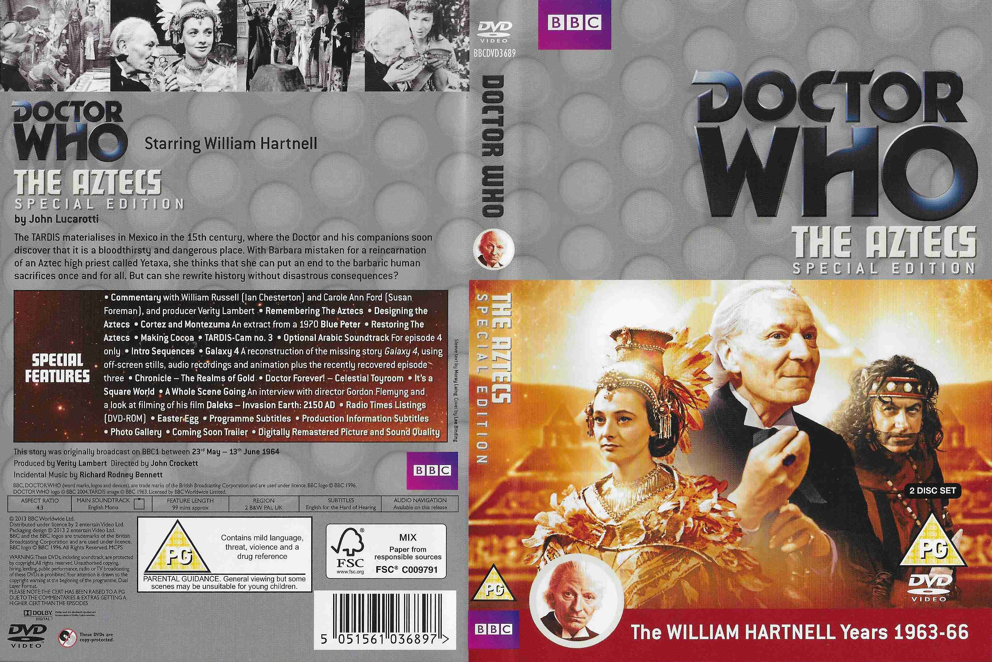 Picture of BBCDVD 3689 Doctor Who - The Aztecs by artist John Lucarotti from the BBC records and Tapes library